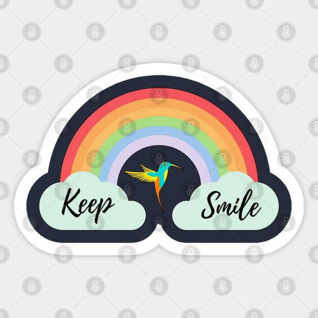 Rainbow - Keep Smile Sticker by Tokoku Design